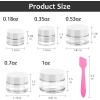 imageAccmor Small Amber Glass Jars with Lids 10 Pcs Leak Proof Cosmetic Containers with Inner Liners amp Spatulas Makeup Travel Jars 018035053071 OZ Size Reusable Round Makeup Sample ContainerBlack White
