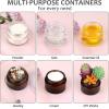imageAccmor Small Amber Glass Jars with Lids 10 Pcs Leak Proof Cosmetic Containers with Inner Liners amp Spatulas Makeup Travel Jars 018035053071 OZ Size Reusable Round Makeup Sample ContainerAmber White
