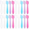 imageAccmor 100 Pack Makeup Spatulas Mini Spatulas Scoop for Cosmetic Reusable Frosted Cosmetic Spatula Small Plastic Face Lotion Applicator Tool for Mixing Facial Creams Face Mask Skin Care5 Colors  100 PCS