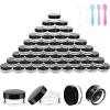 imageAccmor 5 Gram Sample Containers With White Lids 50 Count 018Oz Round Cosmetic Containers Jars Empty Lip Balm Mini Cosmetic With 5 Pcs Spatulas for Makeup Travel Glitter Lotion Cream DIY MakingBlack