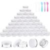 imageAccmor 5 Gram Sample Containers With White Lids 50 Count 018Oz Round Cosmetic Containers Jars Empty Lip Balm Mini Cosmetic With 5 Pcs Spatulas for Makeup Travel Glitter Lotion Cream DIY MakingWhite
