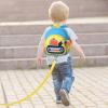 imageAccmor Toddler Leash Backpack Child Safety Backpack with Anti Lost Wrist Link Mini Kids Travel Essential Mini Rucksack Walking Harness Cute Concrete Truck Bag Childrens Leash Strap for Baby BoysSky BlueYellow  Excavator