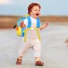 imageAccmor Toddler Leash Backpack Child Safety Backpack with Anti Lost Wrist Link Mini Kids Travel Essential Mini Rucksack Walking Harness Cute Concrete Truck Bag Childrens Leash Strap for Baby BoysSky BlueYellow  Excavator