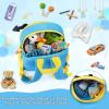 imageAccmor Toddler Leash Backpack Child Safety Backpack with Anti Lost Wrist Link Mini Kids Travel Essential Mini Rucksack Walking Harness Cute Concrete Truck Bag Childrens Leash Strap for Baby BoysSky BlueYellow  Excavator