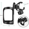imageAccmor Stroller Cup Holder with Hook Set Universal Cup Holder for Uppababy Nuna Doona Strollers 360  Rotatable Bottle Holder for Stroller Bike Wheelchair Walker Scooter Black1  Classic Cup Holder  1 Hook