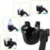 imageAccmor Stroller Cup Holder with Phone Holder Bike Cup Holder Universal Cup Holder for Uppababy Nuna Doona Strollers 2in1 Cup Phone Holder for Stroller Bike AccessoryAll Black
