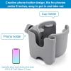 imageAccmor Stroller Cup Holder with Phone Holder Bike Cup Holder Universal Cup Holder for Uppababy Nuna Doona Strollers 2in1 Cup Phone Holder for Stroller Bike AccessoryAll Grey