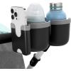 imageAccmor Stroller Cup Holder with Phone Holder Bike Cup Holder Universal Cup Holder for Uppababy Nuna Doona Strollers 2in1 Cup Phone Holder for Stroller Bike AccessoryDouble HolderGrey