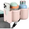 imageAccmor Stroller Cup Holder with Phone Holder Bike Cup Holder Universal Cup Holder for Uppababy Nuna Doona Strollers 2in1 Cup Phone Holder for Stroller Bike AccessoryDouble HolderAll Crystal Pink