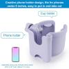 imageAccmor Stroller Cup Holder with Phone Holder Bike Cup Holder Universal Cup Holder for Uppababy Nuna Doona Strollers 2in1 Cup Phone Holder for Stroller Bike AccessoryAll Orchid Purple