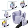 imageAccmor Stroller Cup Holder with Phone Holder Bike Cup Holder Universal Cup Holder for Uppababy Nuna Doona Strollers 2in1 Cup Phone Holder for Stroller Bike AccessoryAll Orchid Purple