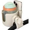 imageAccmor Stroller Cup Holder with Phone Holder Bike Cup Holder Universal Cup Holder for Uppababy Nuna Doona Strollers 2in1 Cup Phone Holder for Stroller Bike AccessoryAll Off White