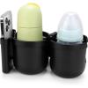 imageAccmor Stroller Cup Holder with Phone Holder Bike Cup Holder Universal Cup Holder for Uppababy Nuna Doona Strollers 2in1 Cup Phone Holder for Stroller Bike AccessoryDouble HolderAll Black