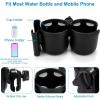 imageAccmor Stroller Cup Holder with Phone Holder Bike Cup Holder Universal Cup Holder for Uppababy Nuna Doona Strollers 2in1 Cup Phone Holder for Stroller Bike AccessoryDouble HolderAll Black