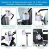 imageAccmor Stroller Cup Holder with Phone Holder Bike Cup Holder Universal Cup Holder for Uppababy Nuna Doona Strollers 2in1 Cup Phone Holder for Stroller Bike AccessoryAll Orchid Purple