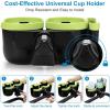 imageAccmor Stroller Cup Holder with Phone Holder Bike Cup Holder Universal Cup Holder for Uppababy Nuna Doona Strollers 2in1 Cup Phone Holder for Stroller Bike AccessoryDouble HolderGreen