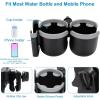 imageAccmor Stroller Cup Holder with Phone Holder Bike Cup Holder Universal Cup Holder for Uppababy Nuna Doona Strollers 2in1 Cup Phone Holder for Stroller Bike AccessoryDouble HolderGrey