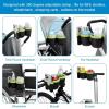 imageAccmor Stroller Cup Holder with Phone Holder Bike Cup Holder Universal Cup Holder for Uppababy Nuna Doona Strollers 2in1 Cup Phone Holder for Stroller Bike AccessoryDouble HolderGreen