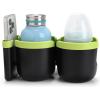 imageAccmor Stroller Cup Holder with Phone Holder Bike Cup Holder Universal Cup Holder for Uppababy Nuna Doona Strollers 2in1 Cup Phone Holder for Stroller Bike AccessoryDouble HolderGreen