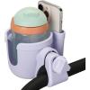 imageAccmor Stroller Cup Holder with Phone Holder Bike Cup Holder Universal Cup Holder for Uppababy Nuna Doona Strollers 2in1 Cup Phone Holder for Stroller Bike AccessoryAll Orchid Purple