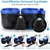 imageAccmor Stroller Cup Holder with Phone Holder Bike Cup Holder Universal Cup Holder for Uppababy Nuna Doona Strollers 2in1 Cup Phone Holder for Stroller Bike AccessoryDouble HolderBlue