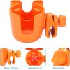 imageAccmor Stroller Cup Holder with Phone Holder Bike Cup Holder Universal Cup Holder for Uppababy Nuna Doona Strollers 2in1 Cup Phone Holder for Stroller Bike AccessoryAll Orange
