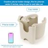 imageAccmor Stroller Cup Holder with Phone Holder Bike Cup Holder Universal Cup Holder for Uppababy Nuna Doona Strollers 2in1 Cup Phone Holder for Stroller Bike AccessoryAll Off White
