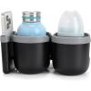 imageAccmor Stroller Cup Holder with Phone Holder Bike Cup Holder Universal Cup Holder for Uppababy Nuna Doona Strollers 2in1 Cup Phone Holder for Stroller Bike AccessoryDouble HolderGrey