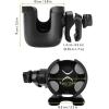 imageAccmor Stroller Cup Holder with Phone Holder Bike Cup Holder Universal Cup Holder for Uppababy Nuna Doona Strollers 2in1 Cup Phone Holder for Stroller Bike AccessoryAll Black