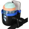 imageAccmor Stroller Cup Holder with Phone Holder Bike Cup Holder Universal Cup Holder for Uppababy Nuna Doona Strollers 2in1 Cup Phone Holder for Stroller Bike AccessoryMix Blue