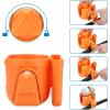 imageAccmor Stroller Cup Holder with Phone Holder Bike Cup Holder Universal Cup Holder for Uppababy Nuna Doona Strollers 2in1 Cup Phone Holder for Stroller Bike AccessoryAll Orange
