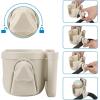 imageAccmor Stroller Cup Holder with Phone Holder Bike Cup Holder Universal Cup Holder for Uppababy Nuna Doona Strollers 2in1 Cup Phone Holder for Stroller Bike AccessoryAll Off White