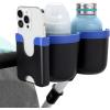 imageAccmor Stroller Cup Holder with Phone Holder Bike Cup Holder Universal Cup Holder for Uppababy Nuna Doona Strollers 2in1 Cup Phone Holder for Stroller Bike AccessoryDouble HolderBlue