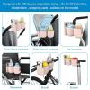 imageAccmor Stroller Cup Holder with Phone Holder Bike Cup Holder Universal Cup Holder for Uppababy Nuna Doona Strollers 2in1 Cup Phone Holder for Stroller Bike AccessoryDouble HolderAll Crystal Pink