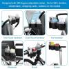 imageAccmor Stroller Cup Holder with Phone Holder Bike Cup Holder Universal Cup Holder for Uppababy Nuna Doona Strollers 2in1 Cup Phone Holder for Stroller Bike AccessoryDouble HolderGrey