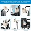 imageAccmor Stroller Cup Holder with Phone Holder Bike Cup Holder Universal Cup Holder for Uppababy Nuna Doona Strollers 2in1 Cup Phone Holder for Stroller Bike AccessoryAll Off White