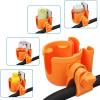 imageAccmor Stroller Cup Holder with Phone Holder Bike Cup Holder Universal Cup Holder for Uppababy Nuna Doona Strollers 2in1 Cup Phone Holder for Stroller Bike AccessoryAll Orange