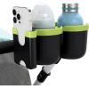 imageAccmor Stroller Cup Holder with Phone Holder Bike Cup Holder Universal Cup Holder for Uppababy Nuna Doona Strollers 2in1 Cup Phone Holder for Stroller Bike AccessoryDouble HolderGreen