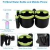 imageAccmor Stroller Cup Holder with Phone Holder Bike Cup Holder Universal Cup Holder for Uppababy Nuna Doona Strollers 2in1 Cup Phone Holder for Stroller Bike AccessoryDouble HolderGreen
