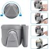imageAccmor Stroller Cup Holder with Phone Holder Bike Cup Holder Universal Cup Holder for Uppababy Nuna Doona Strollers 2in1 Cup Phone Holder for Stroller Bike AccessoryAll Grey