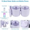 imageAccmor Stroller Cup Holder with Phone Holder Bike Cup Holder Universal Cup Holder for Uppababy Nuna Doona Strollers 2in1 Cup Phone Holder for Stroller Bike AccessoryDouble HolderAll Orchid Purple