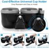 imageAccmor Stroller Cup Holder with Phone Holder Bike Cup Holder Universal Cup Holder for Uppababy Nuna Doona Strollers 2in1 Cup Phone Holder for Stroller Bike AccessoryDouble HolderGrey