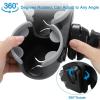 imageAccmor Stroller Cup Holder with Phone Holder Bike Cup Holder Universal Cup Holder for Uppababy Nuna Doona Strollers 2in1 Cup Phone Holder for Stroller Bike AccessoryDouble HolderGrey