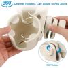 imageAccmor Stroller Cup Holder with Phone Holder Bike Cup Holder Universal Cup Holder for Uppababy Nuna Doona Strollers 2in1 Cup Phone Holder for Stroller Bike AccessoryDouble HolderAll Off White