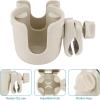 imageAccmor Stroller Cup Holder with Phone Holder Bike Cup Holder Universal Cup Holder for Uppababy Nuna Doona Strollers 2in1 Cup Phone Holder for Stroller Bike AccessoryAll Off White