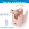 imageAccmor Stroller Cup Holder with Phone Holder Bike Cup Holder Universal Cup Holder for Uppababy Nuna Doona Strollers 2in1 Cup Phone Holder for Stroller Bike AccessoryAll Crystal Pink