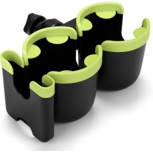 imageAccmor Stroller Cup Holder with Phone Holder Bike Cup Holder Universal Cup Holder for Uppababy Nuna Doona Strollers 2in1 Cup Phone Holder for Stroller Bike AccessoryDouble HolderGreen