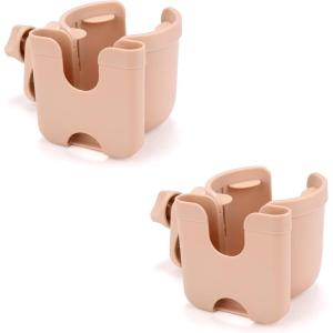 imageAccmor Stroller Cup Holder with Phone Holder Bike Cup Holder Universal Cup Holder for Uppababy Nuna Doona Strollers 2in1 Cup Phone Holder for Stroller Bike AccessoryAll Pink  All Pink