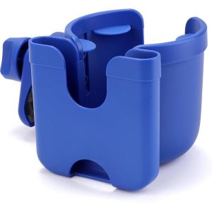 imageAccmor Stroller Cup Holder with Phone Holder Bike Cup Holder Universal Cup Holder for Uppababy Nuna Doona Strollers 2in1 Cup Phone Holder for Stroller Bike AccessoryAll Dark Blue