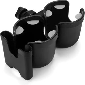 imageAccmor Stroller Cup Holder with Phone Holder Bike Cup Holder Universal Cup Holder for Uppababy Nuna Doona Strollers 2in1 Cup Phone Holder for Stroller Bike AccessoryDouble HolderAll Black